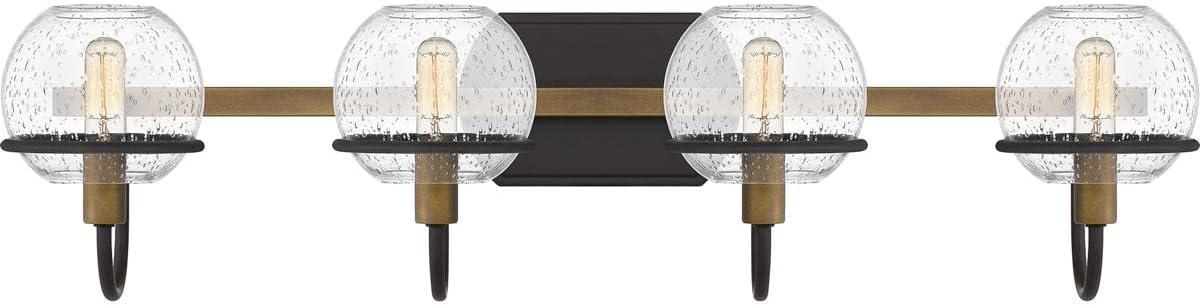Phoenix Modern Lantern-Style Bath Light in Matte Black and Western Bronze