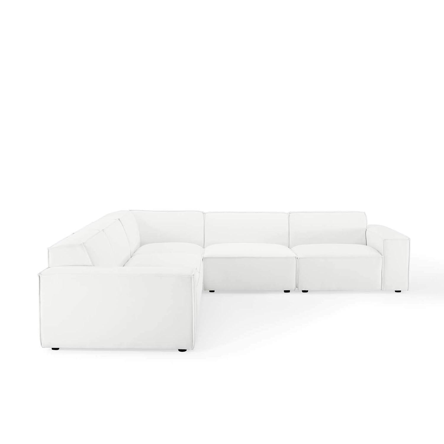 5pc Restore L-Shaped Sectional Sofa White - Modway