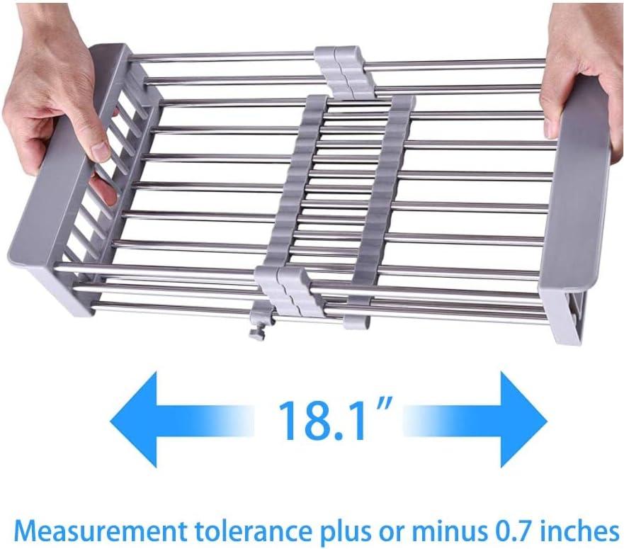 Adjustable Stainless Steel Over-Sink Dish Drying Rack