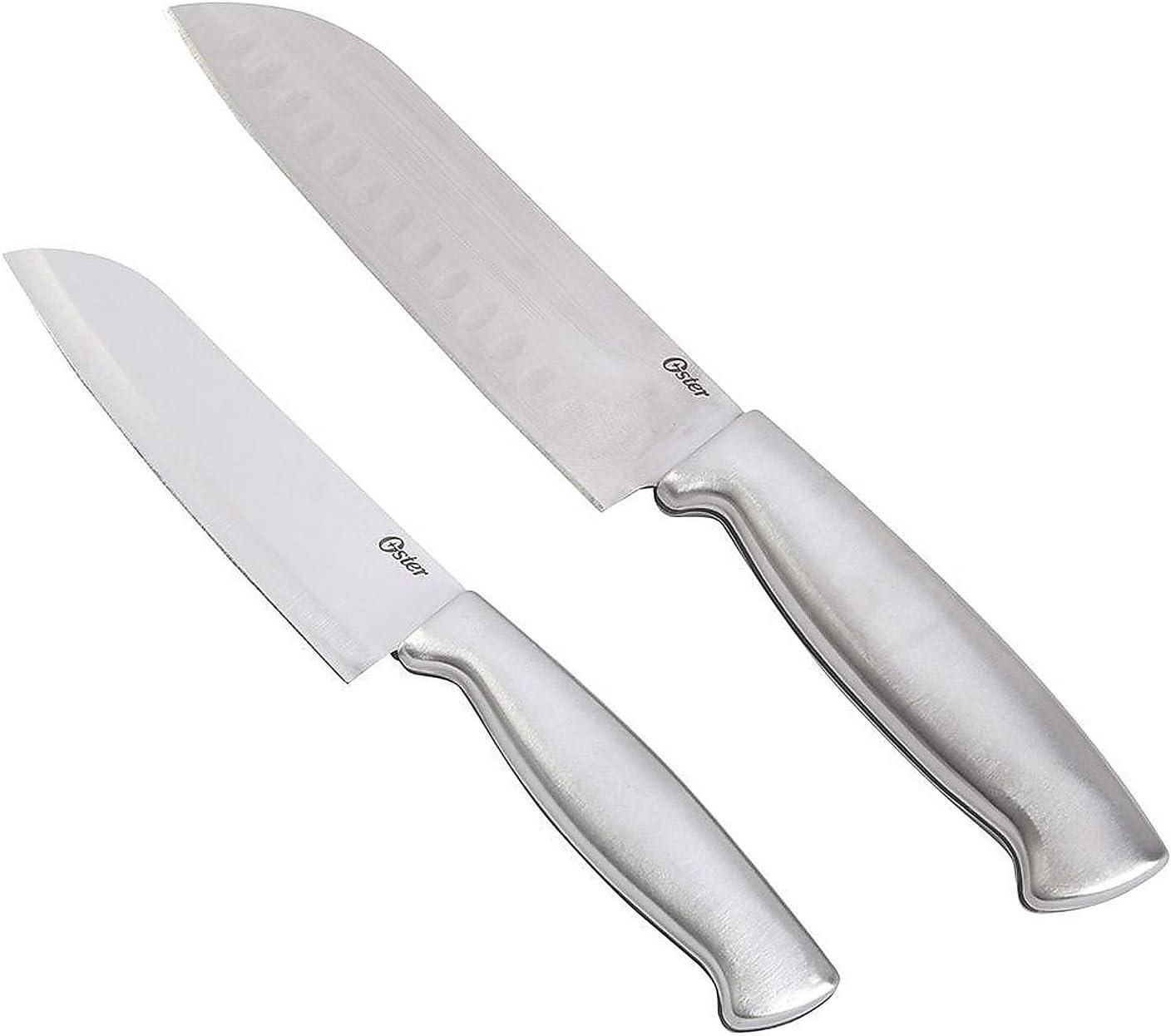 Oster Baldwyn Stainless Steel Santoku Knife Set