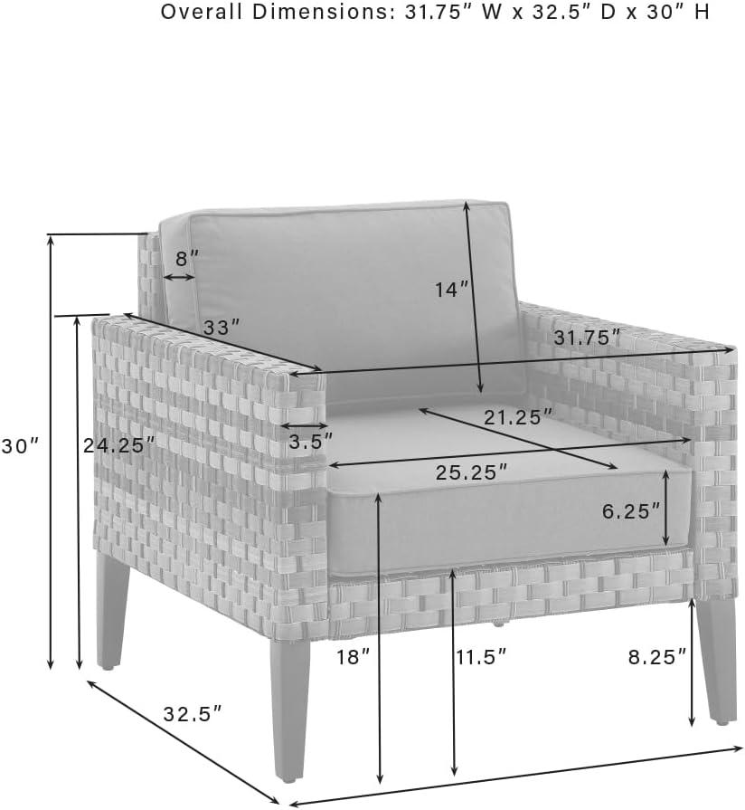 Prescott Outdoor Wicker Armchair - Crosley
