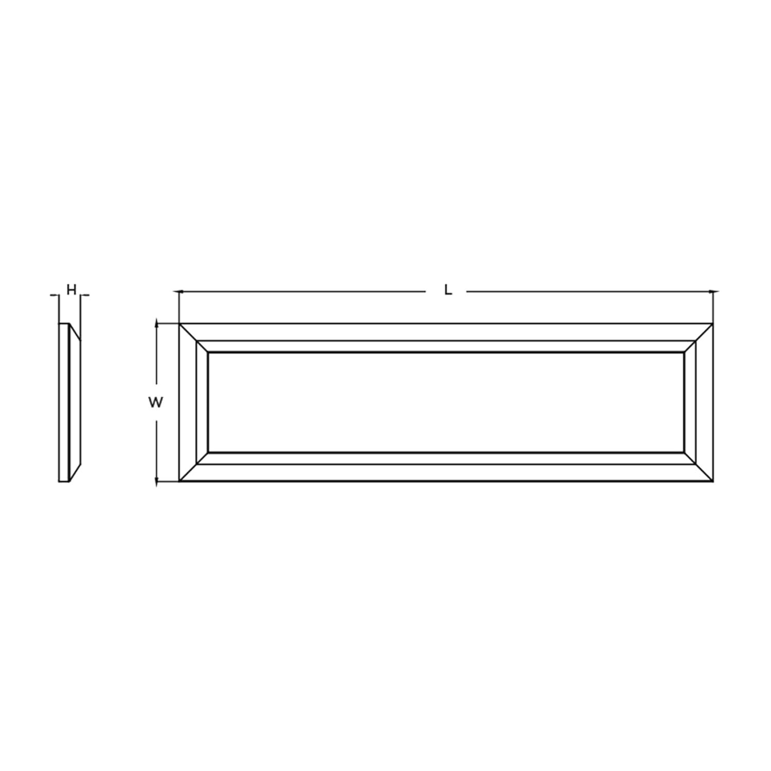 AFX Atlas 1-light Oil-Rubbed Bronze LED Rectangular Flush Mount, White Acrylic Shade