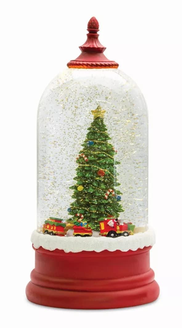 Melrose Christmas Tree Jar Snow Globe 10.5"H