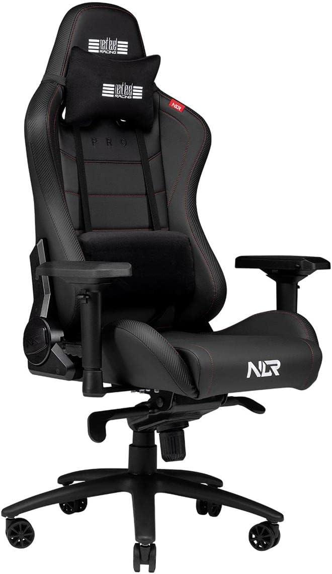 ErgoFlex Black Aluminum & Steel Adjustable Gaming Chair with Lumbar Support