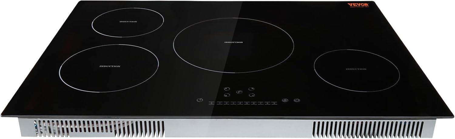 30 Inch Black Ceramic 4 Burner Induction Cooktop with Touch Control