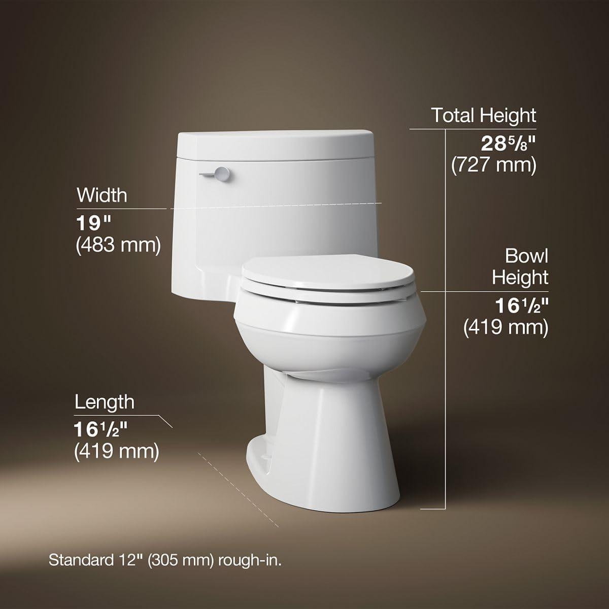 Cimarron® 1.28 GPF Water Efficient Elongated One-Piece toilet (Seat Included)