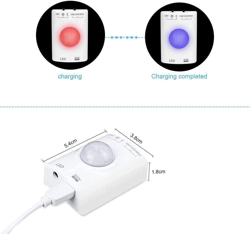 Rechargeable Warm White LED Motion Sensor Strip Light for Cabinets