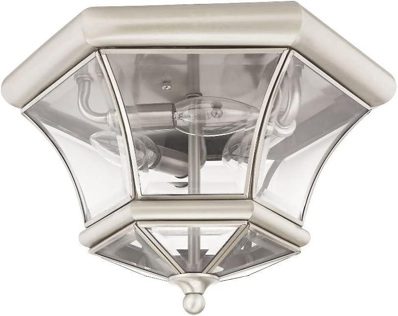 Livex Lighting Monterey/Georgetown 3 - Light Flush Mount in  Brushed Nickel