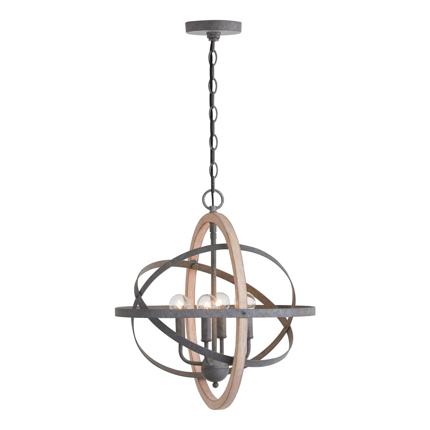 Capital Lighting Bluffton 4 - Light Pendant in  Iron/Wood