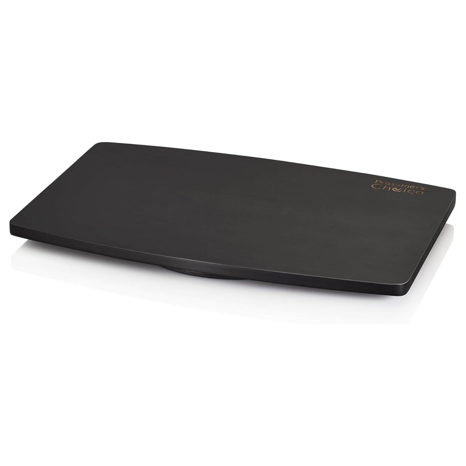 Prosumers Choice | Natural Bamboo TV Swivel Center Stand for TV, 21-Inch Base, Black 360Â° Rotation