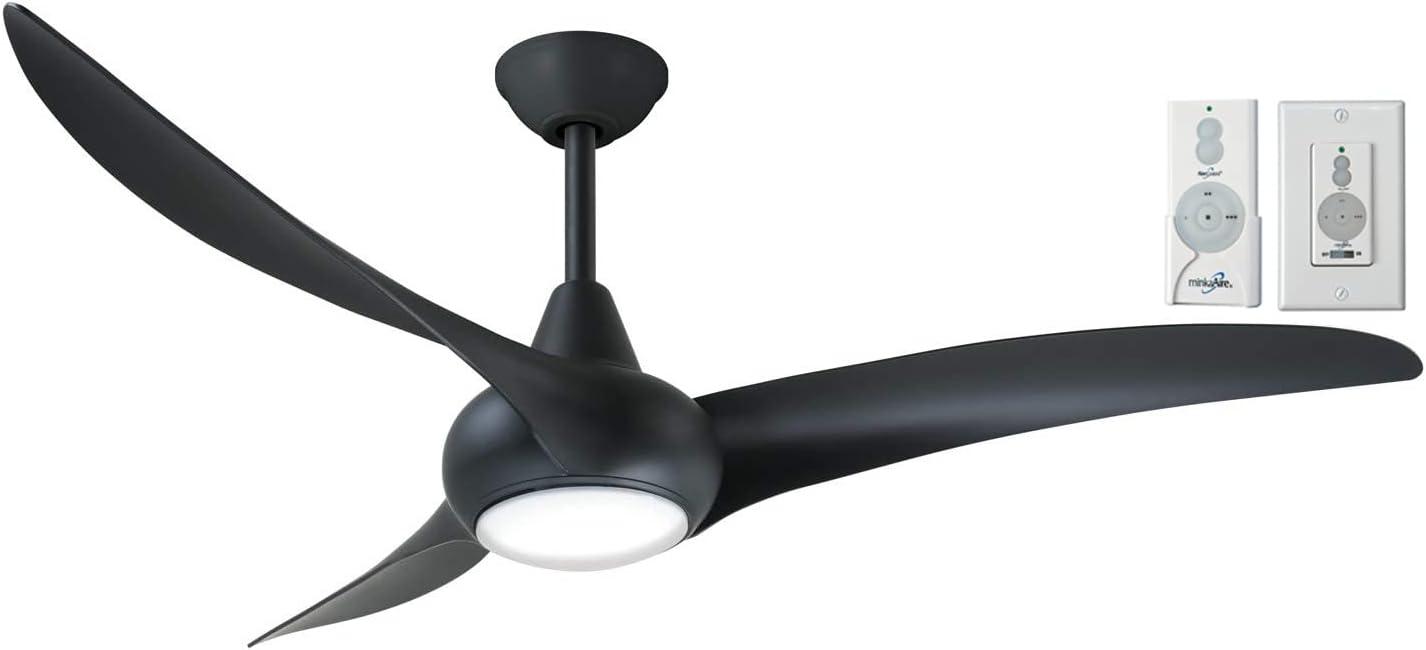 52" Wave 3 - Blade LED Propeller Ceiling Fan with Remote Control and Light Kit Included