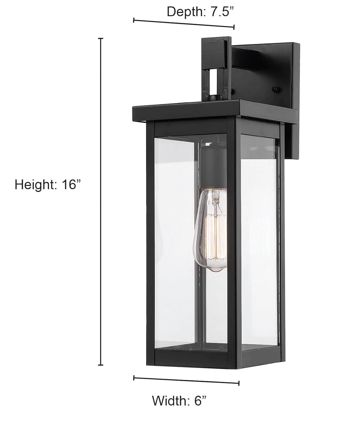 Millennium 2601-PBK Transitional One Light Outdoor Wall Bracket Finish, Powder Coat Black