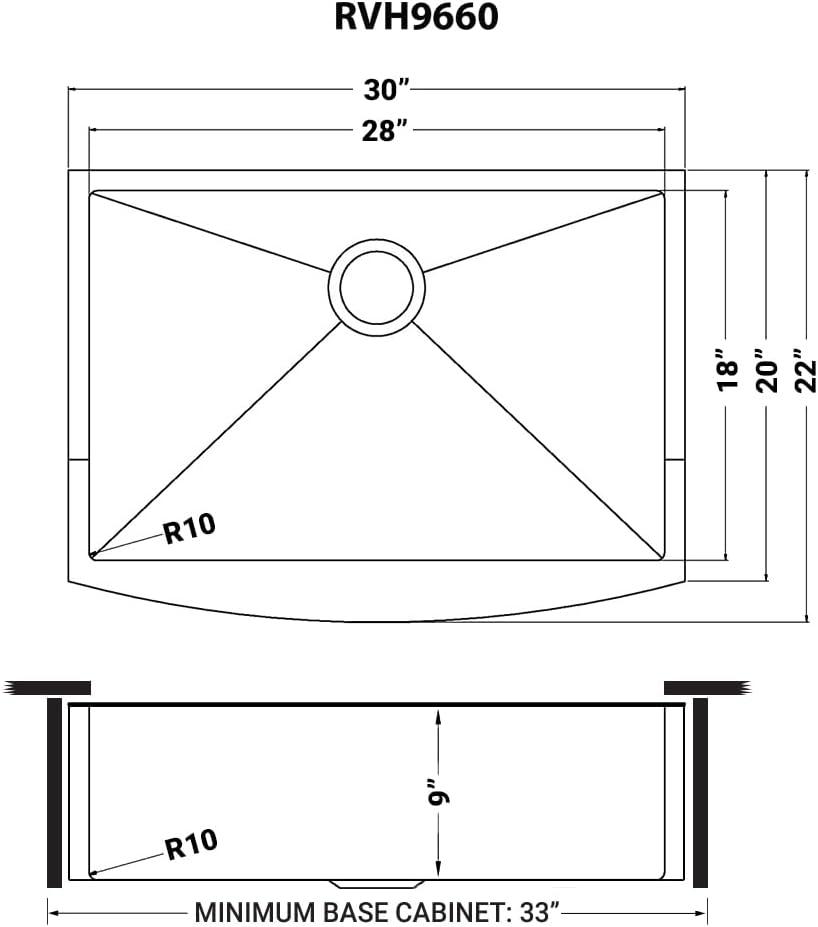 Ruvati 30-inch Apron-Front Farmhouse Kitchen Sink - Stainless Steel