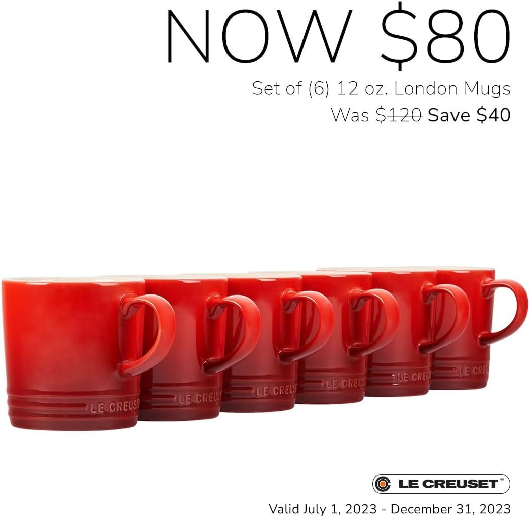 Set of 6 London Mugs (12 Oz. Each)