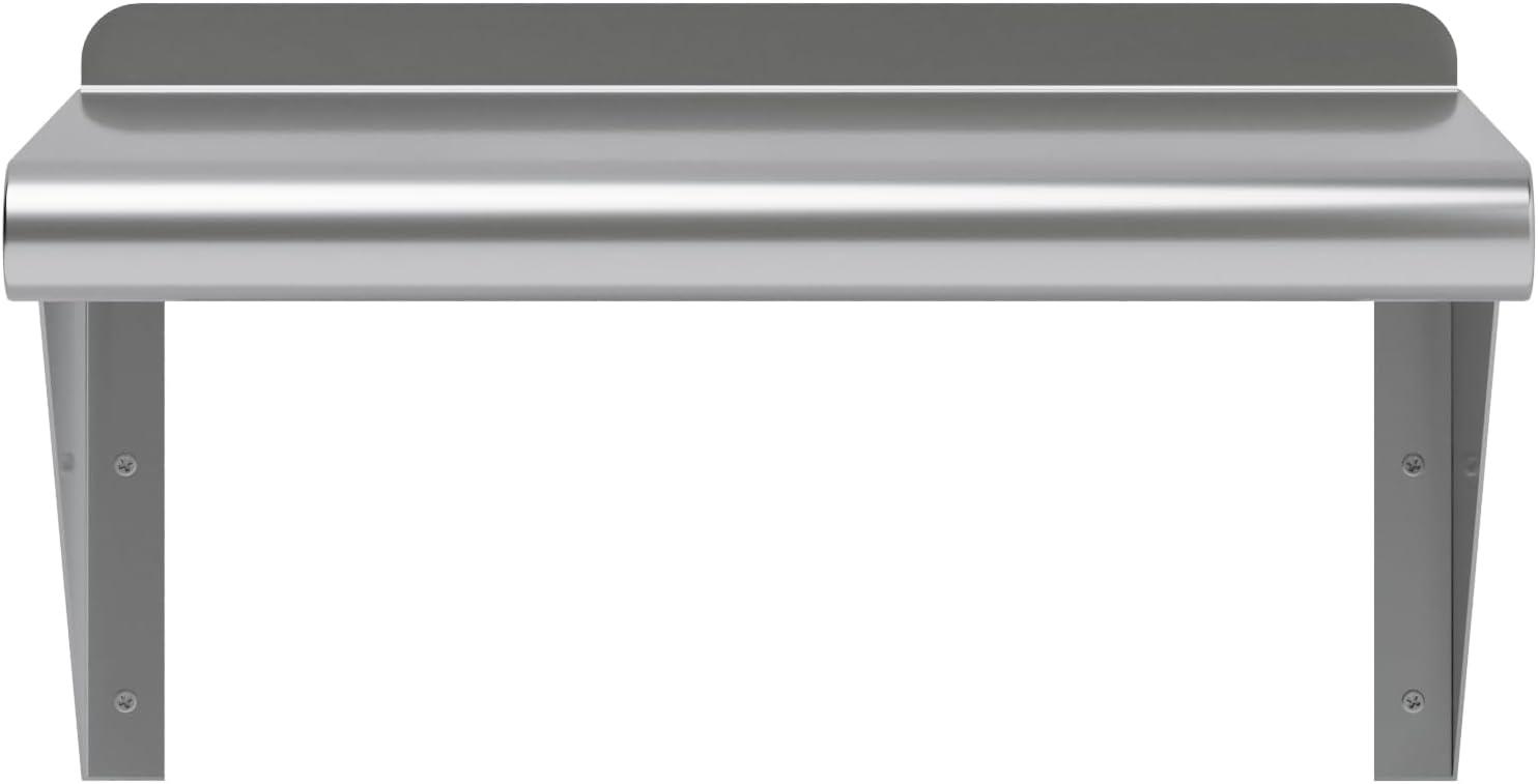 AmGood 10 in. x 16 in. Stainless Steel Wall Shelf | NSF Certified | Appliance & Equipment Metal Shelving | Kitchen, Restaurant, Garage, Laundry, Utility Room