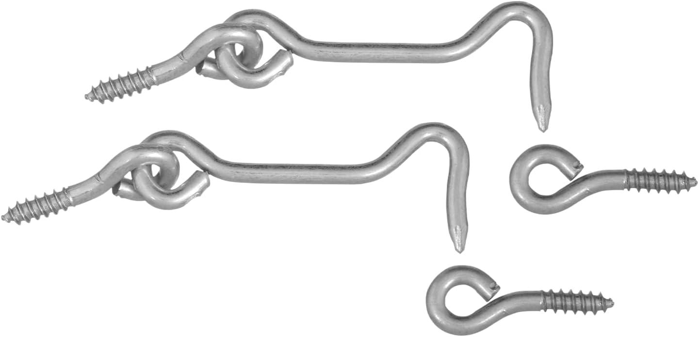National Hardware Zinc-Plated Silver Steel 2-1/2 in. L Hook and Eye 2 pk