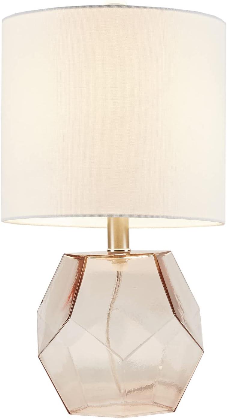 Bella Table Lamp (Includes LED Light Bulb) Pink: 510 Design, Modern Bedside Lighting with Drum Shade