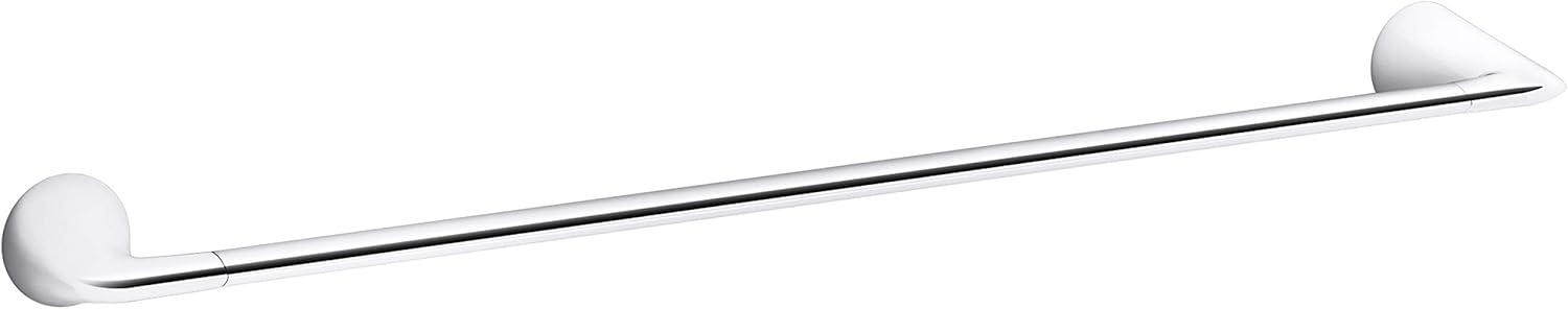 Polished Chrome 24" Modern Wall Mounted Towel Bar