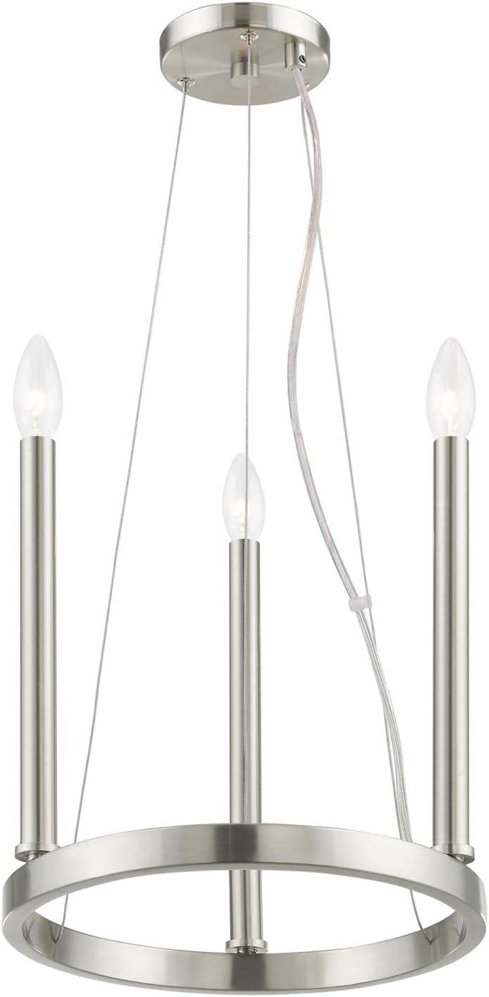 Livex Lighting Alpine 3 - Light Chandelier in  Brushed Nickel