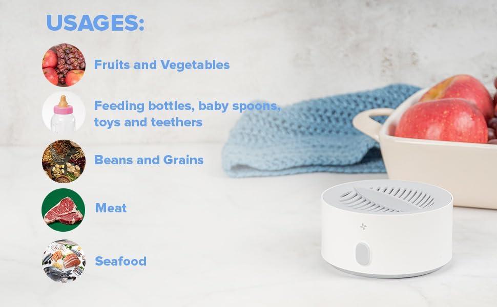 AquaPure AquaPure - Fruit and Vegetable Washing Machine, USB-Rechargeable Produce Purifier 3.94 x 1.97 in