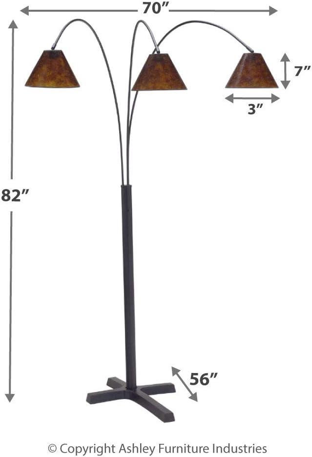 Adjustable Black Multi-Head Arc Floor Lamp