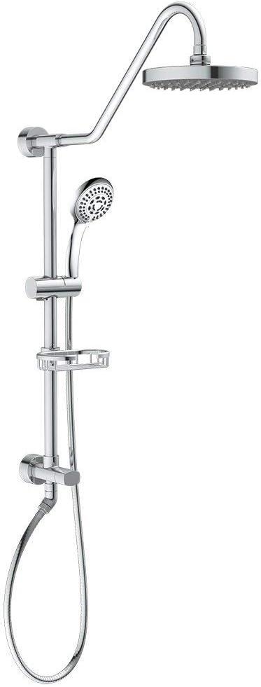 Chrome Adjustable Height Rain Shower System with Handheld