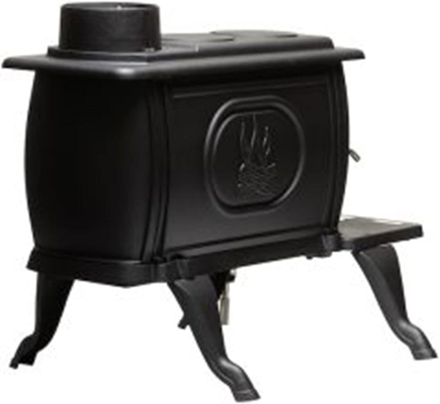 US Stove Company Rustic 900 Square Foot Clean Cast Iron Log Burning Wood Stove  Reaching Up T0 54,000 BTUswith Cool Touch Safety Handle