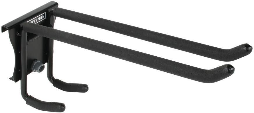 Black Steel Double Hook for Garage Storage