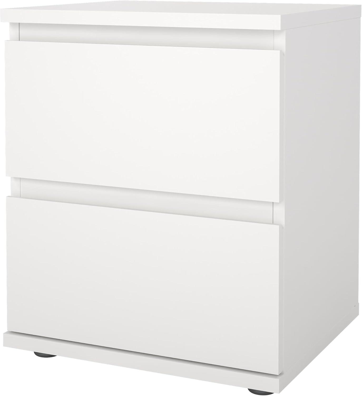 Tvilum, Aurora 2 Drawer Nightstand, White