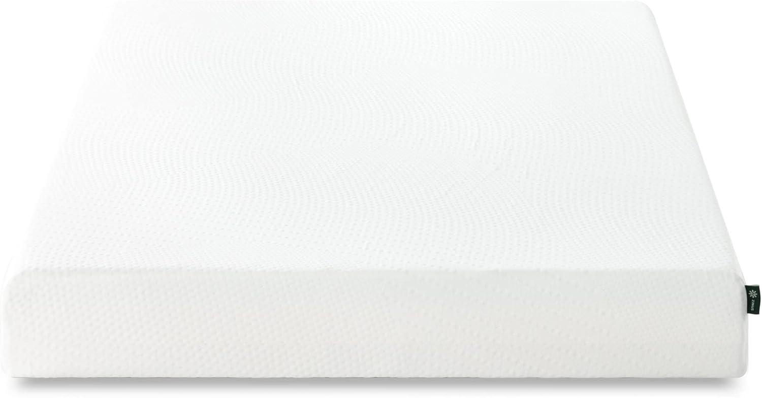 Twin 8-Inch White Memory Foam Mattress with Green Tea Infusion