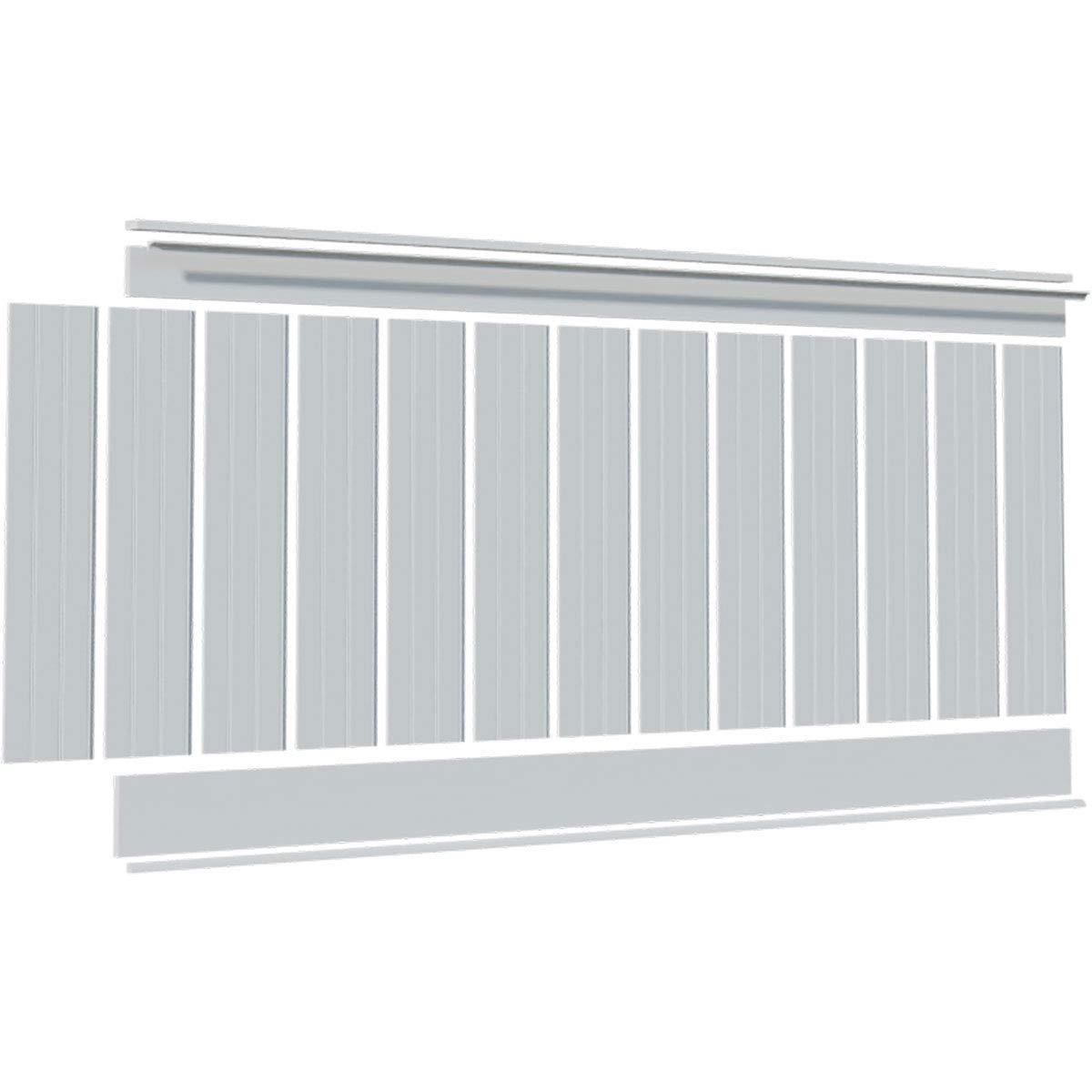 Ekena Millwork Deluxe Shiplap with a Nickel Gap 8' Length PVC Wainscoting Kit