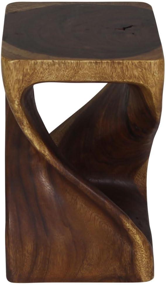 Haussmann ® Original Wood Twist Stool 10 X 10 X 16 In High Walnut Oil - 10" x 10" x 16"