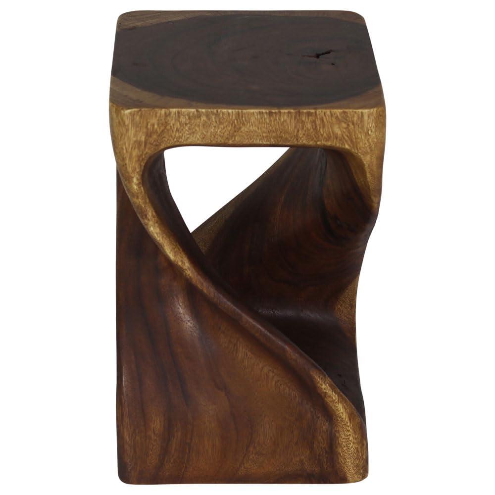 Haussmann ® Original Wood Twist Stool 10 X 10 X 16 In High Walnut Oil - 10" x 10" x 16"