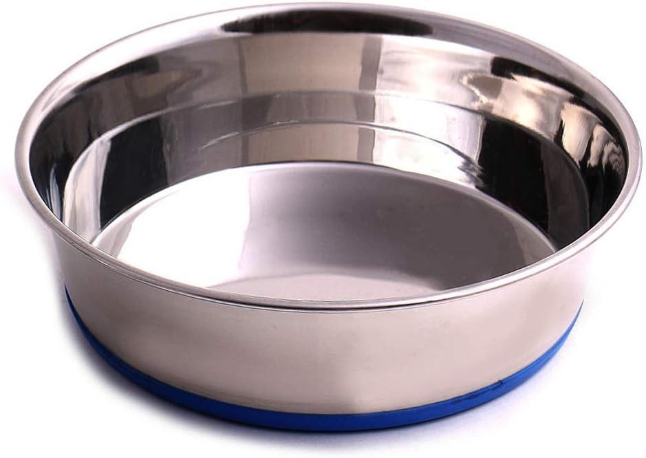 Medium Stainless Steel Non-Skid Dog Bowl with Rubber Bottom