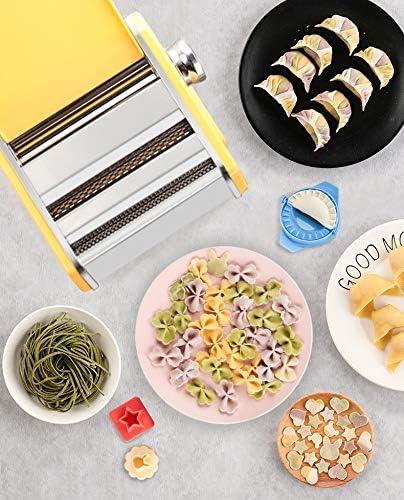elabo Pasta Machine - Stainless Steel Roller Pasta Maker - 7 Adjustable Thickness Settings Noodles Maker with Hand Crank, Perfect for Spaghetti, Fettuccini, Lasagna or Dumpling Skins