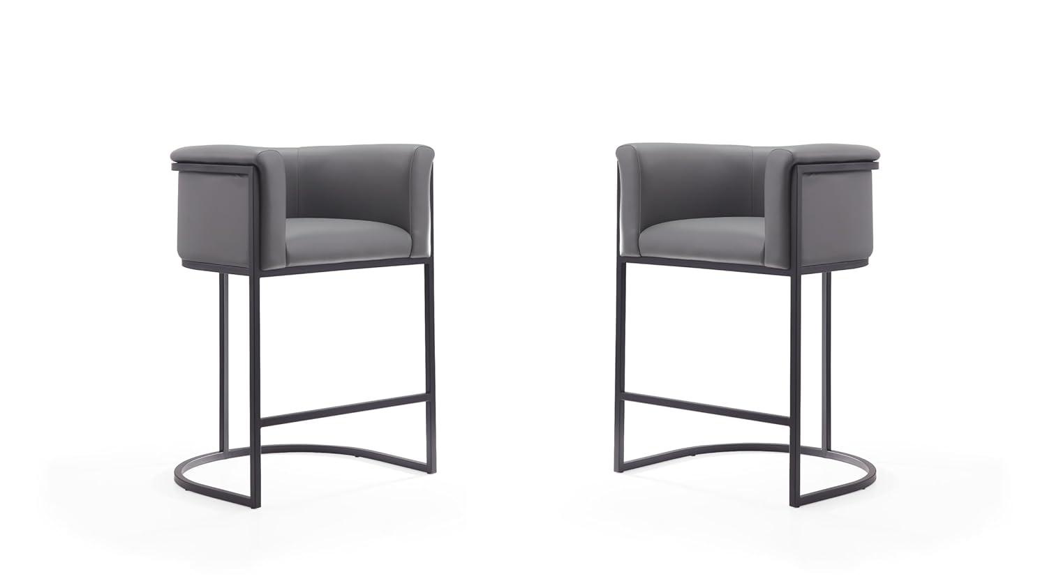 Cosmopolitan Metal Counter Height Barstool - Manhattan Comfort