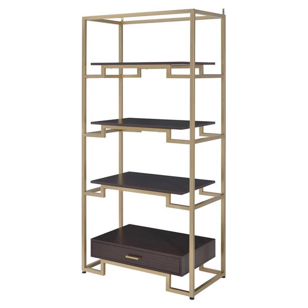 ACME Yumia Bookshelf in Gold