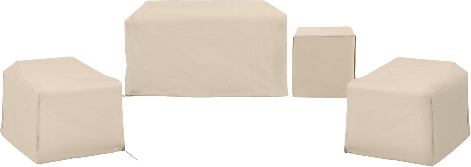 30 x 58 x 36.5 in. Outdoor Furniture Cover Set, Tan - 4 Piece