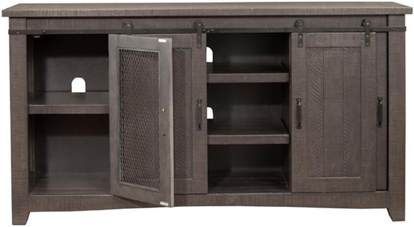 Sierra 65" Solid Wood TV Stand Gray Finish - Martin Svensson Home