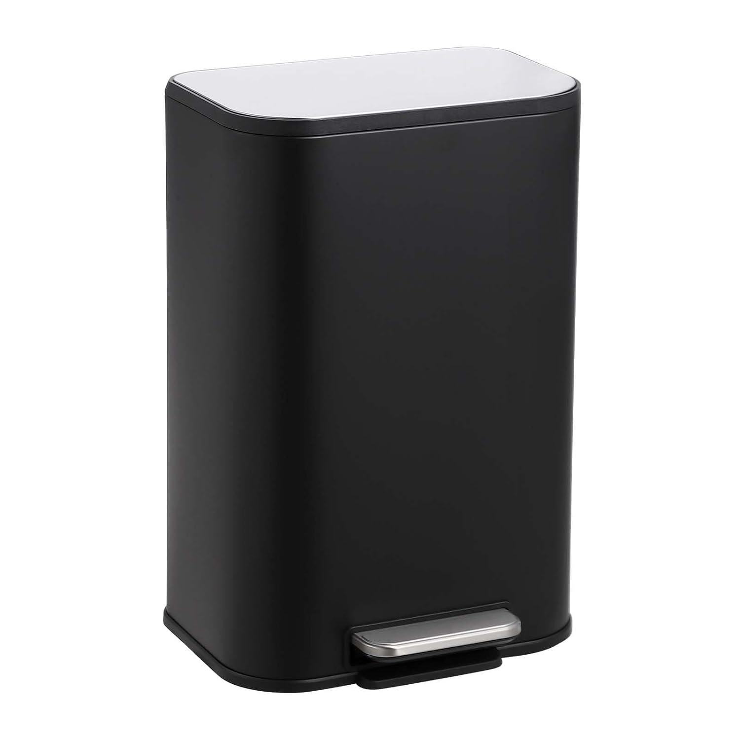 Sangdo Bathroom Trash Can, Small Step Waste Bin with Foot Pedal & Removable Inner Bucket