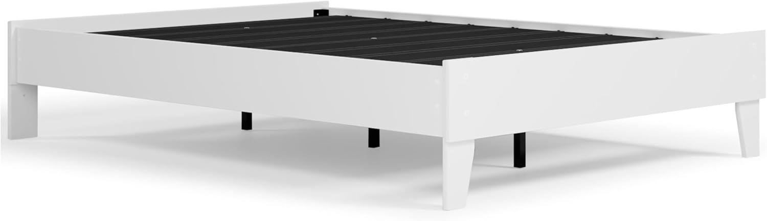 Full Piperton Platform Bed White - Signature Design by Ashley: Modern Style, No Box Spring Needed