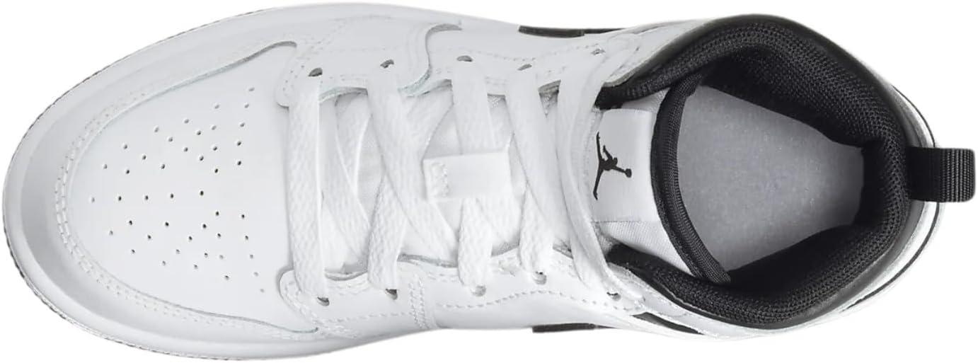 Kids' White and Black Genuine Leather Casual Shoes