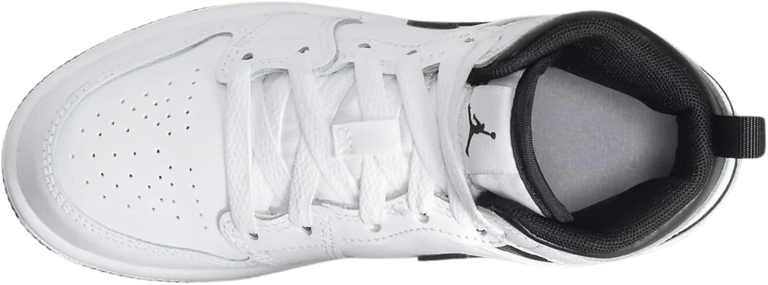 Kids' White and Black Genuine Leather Casual Shoes