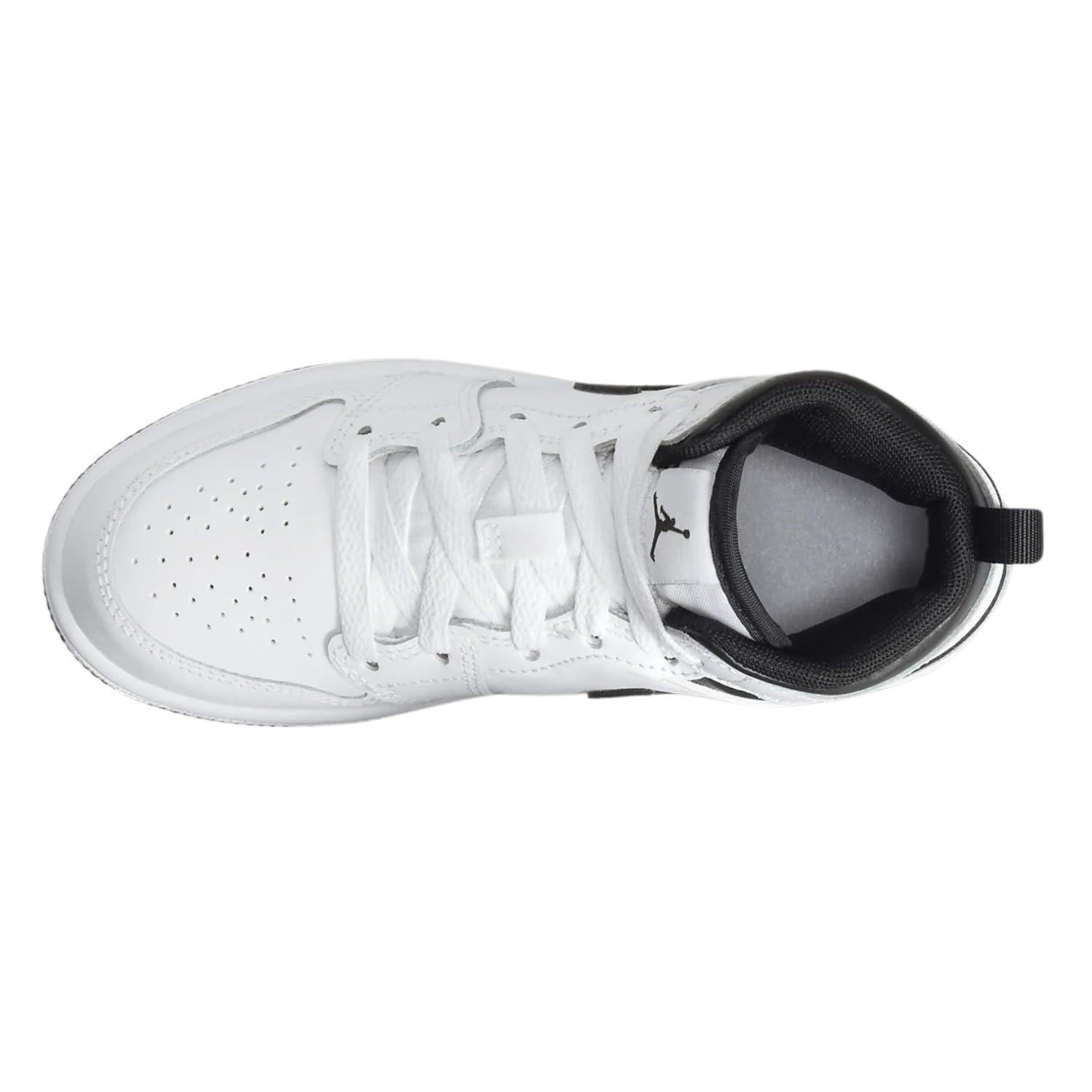 Kids' White and Black Genuine Leather Casual Shoes