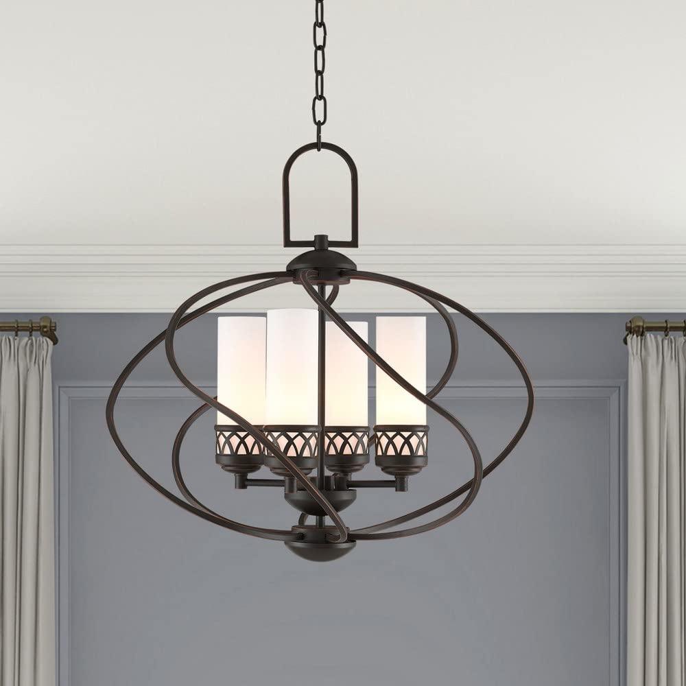 Livex Lighting Westfield 4 - Light Chandelier in Brushed Nickel