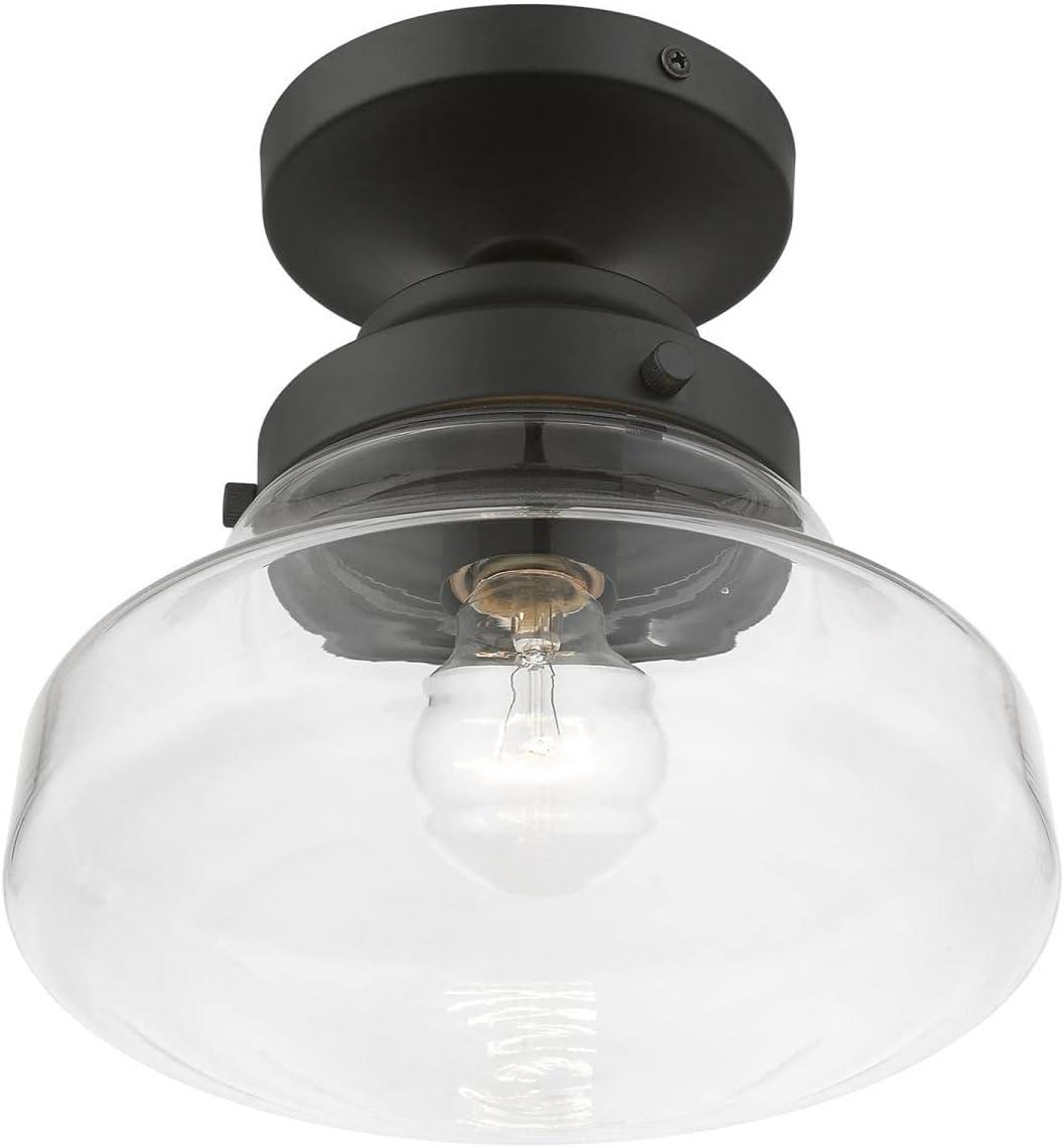 Livex Lighting Avondale 1 - Light Semi-Flush Mount in  Black