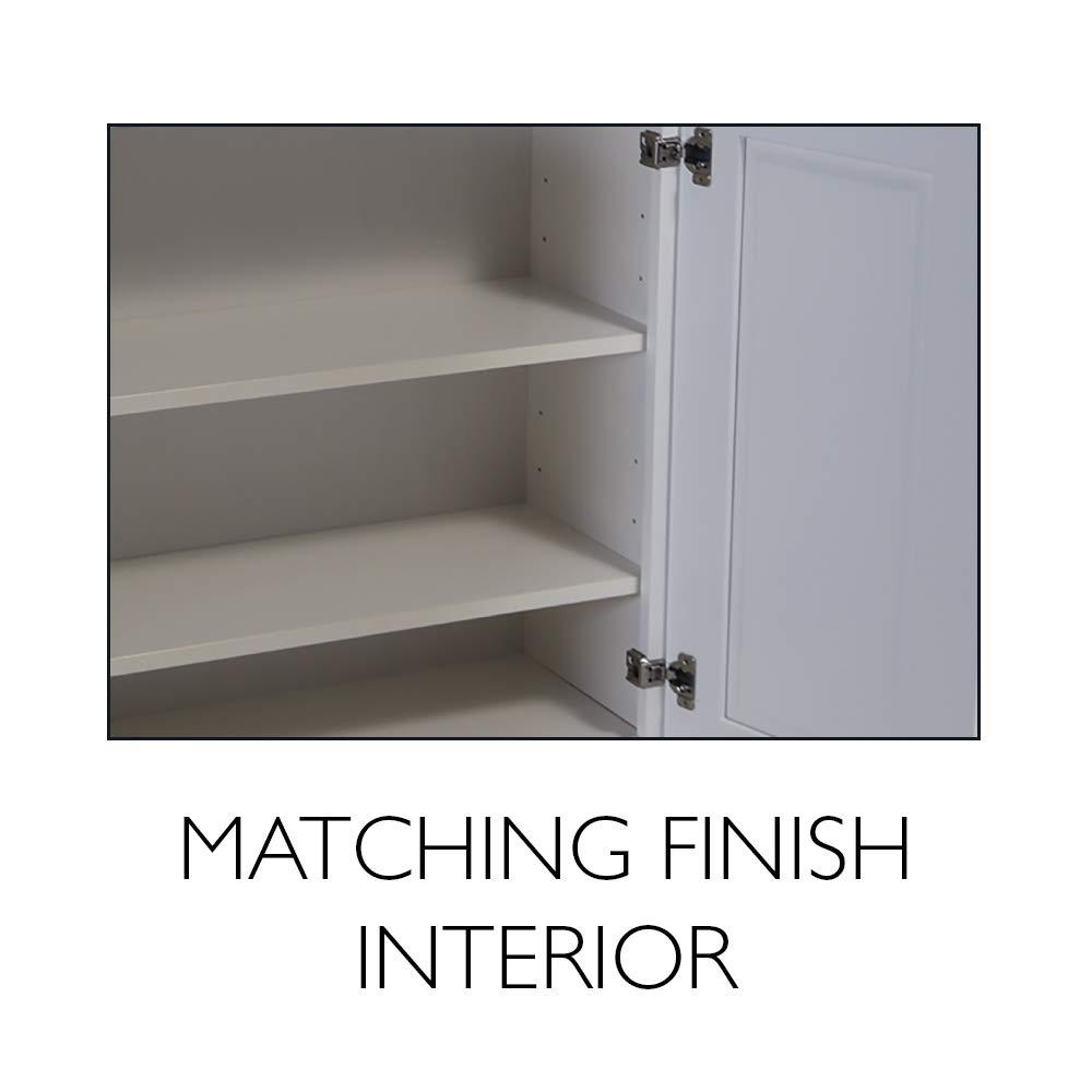Brookings Shaker Unassembled Bridge Wall Kitchen Cabinet W3321, 33 W x 12 D x 21 H, Brown, Solid Wood, Design House, 543231