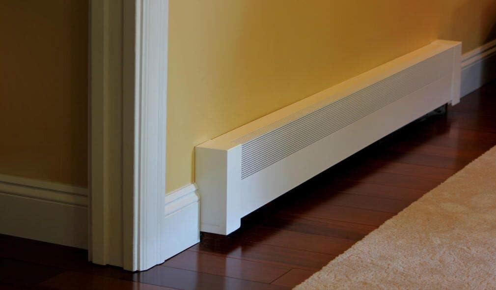 Baseboarders Baseboarders Basic Steel Easy Slip-On Baseboard Heater Cover Coupler - White
