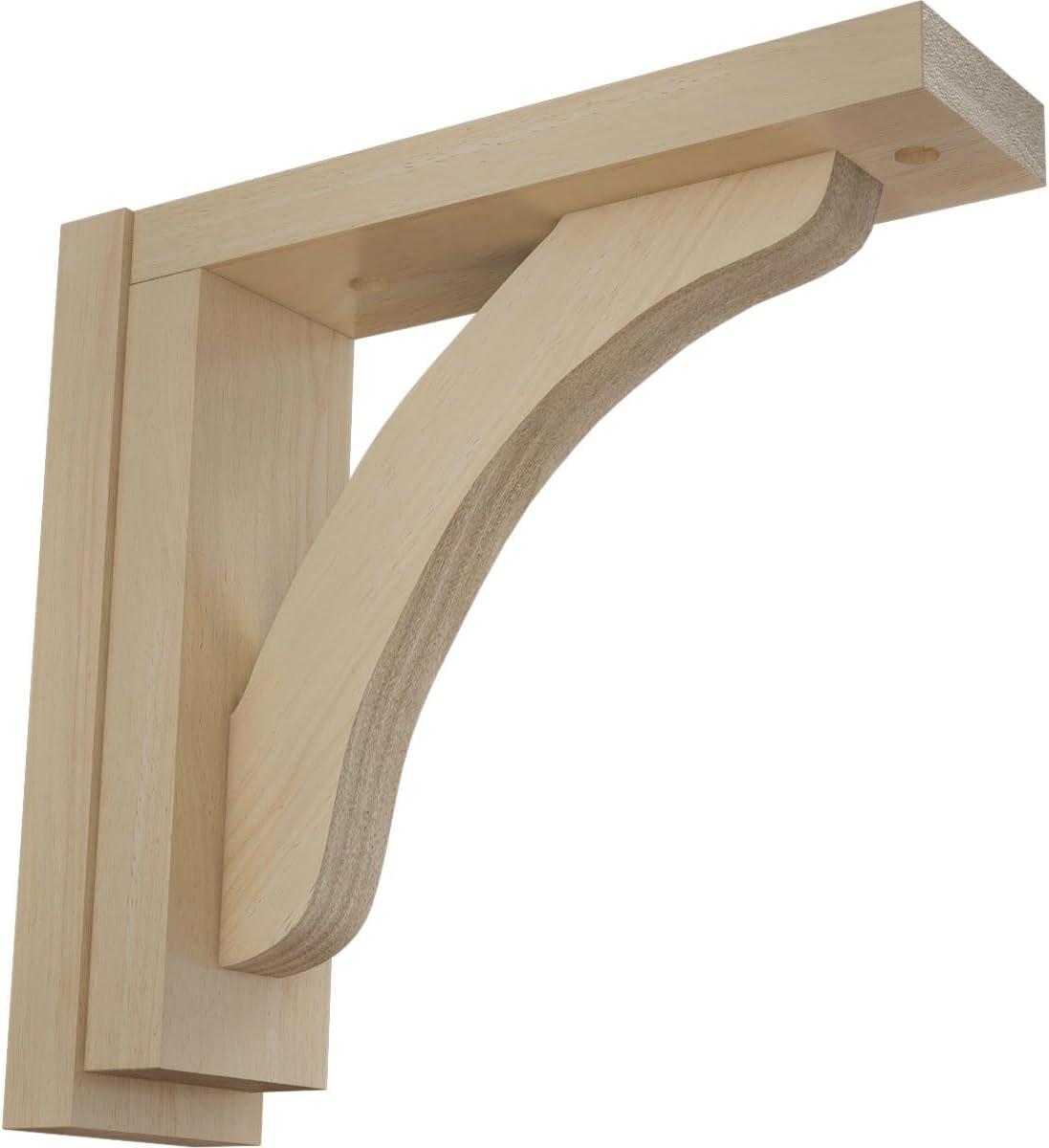 Ekena Millwork Reese H 2.5'' W D Wood Bracket / Corbel