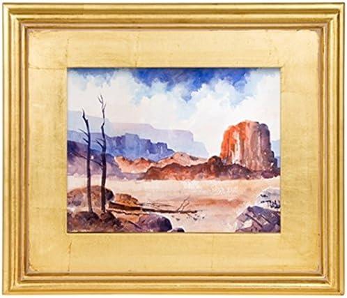 Creative Mark Plein Air Wooden Picture Frame - 5X7 Gold - Professional Single Frame for Art Panels, Stretched Canvas, Pictures and More, glass and backing not included